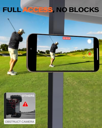 A2C Alloy Magnetic Golf Cart Phone Holder, Golf Accessories for Men, Black - color: Black
