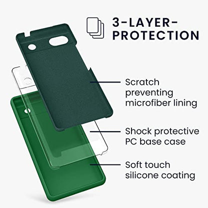 kwmobile Case Compatible with Google Pixel 6a Case - TPU Silicone Phone Cover with Soft Finish - Pixie Green - color: Pixie Green, size: Pixel 6a