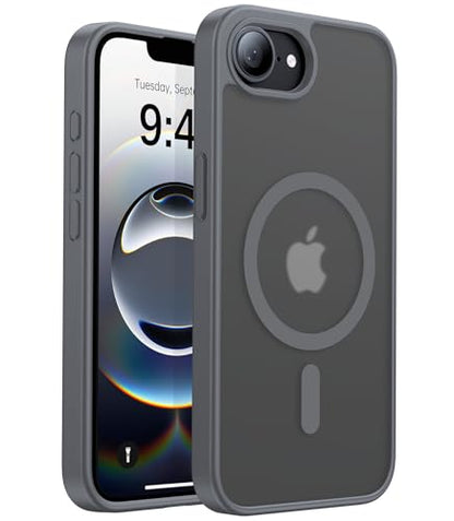 Eastinbox Magnetic iPhone 17e & 16e Case, Matte Protective Case, Gray | Shockproof, Compatible with MagSafe, Military-Grade Protection, Anti-Yellowing, Phone Case for iPhone 17 e/16 e 6.1" - color: Grey