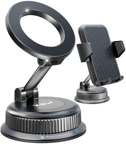 Car Phone Mount with Magnetic Clip for Magsafe & Android Cell Phone