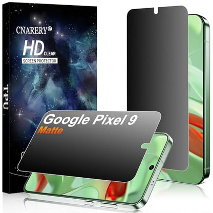 2 Pack for Google Pixel 9 Matte Privacy Screen Protector 6.3 Inch[Not Glass], Anti-Scratch, Anti-Glare, Support fingerprint Unlock - size: Google Pixel 9