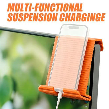 Portable Foldable Silicone Phone Laptop Pad Stand Orange - color: Orange