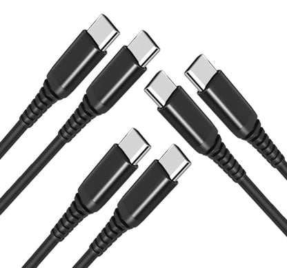 [3 Pack - 10ft USB Type C to USB C 60W PD Fast Charging 10 feet Braided Cables Compatible with iPhone 15, MacBook Pro, iPad mini 6, Air 4, Galaxy S23, Note, Pixel, Pixel, Moto Edge - size: 3-Pack - 10ft