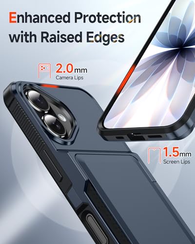 LeYi for iPhone-17 Wallet Case Blue: i Phone iphone17 Cases with Card Holder Protective iohone 17case Cover Funda para Heavy Duty Military Grade Drop Proof Hard Men iphone17case, Navy Blue - color: Blue, size: iPhone 17 6.3''
