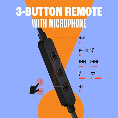 JBL Tune 310C - Wired Hi-Res in-Ear Headphones, Tangle-Free Flat Cable, 3-Button Remote with Microphone (Black) - color: Black, style: Wired headphone (Pack of 1)