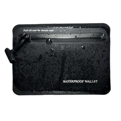 Heavy Duty Airtight Wallet Submersible Waterproof Wallet Protection for Keys, Cards - color: Black, size: 5.2" X 4" / 13.5CM X 10 CM