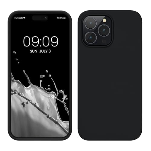 kwmobile Case for iPhone 14 Pro Max Case - Slim Soft TPU Silicone Cover - Works with Wireless Charging - Blueberry - color: blueberry, size: iPhone 14 Pro Max