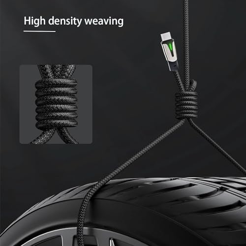 90 Degree USB-C to USB-C Cable, QC 3.0 60W Fast Charger for Tesla Model Y/3/X/S Car Charging, Compatible with iPhone 15/15 Plus/15 Pro Max, Samsung Galaxy, LG, OnePlus (2025 Upgrade)