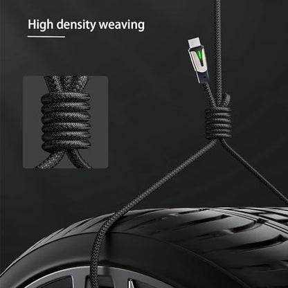 90 Degree USB-C to USB-C Cable, QC 3.0 60W Fast Charger for Tesla Model Y/3/X/S Car Charging, Compatible with iPhone 15/15 Plus/15 Pro Max, Samsung Galaxy, LG, OnePlus (2025 Upgrade)