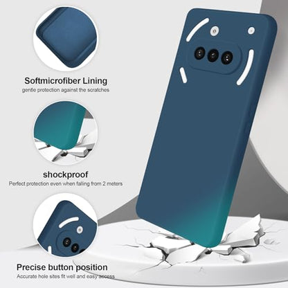 GiiYoon Silicone Case for Nothing Phone 3a, Blue - color: Blue, size: Nothing Phone 3a