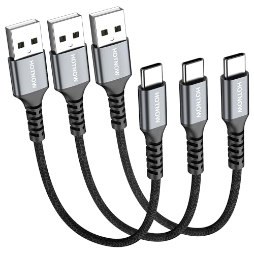Short USB A to USB C Cable 0.5FT 3Pack, 6 inch USB C Cable 3A Fast Charging - color: Black, size: 0.5FT