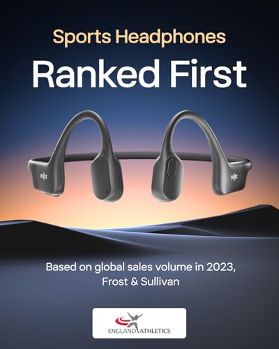 SHOKZ OpenRun Mini Bone Conduction Open-Ear Bluetooth Headphones, Black - color: Black, size: Mini Size+Magnetic Charging