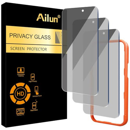 Ailun 3 Pack Privacy Screen Protector for iPhone 16 Pro Max, Tempered Glass - size: 16 Pro Max 6.9 inches