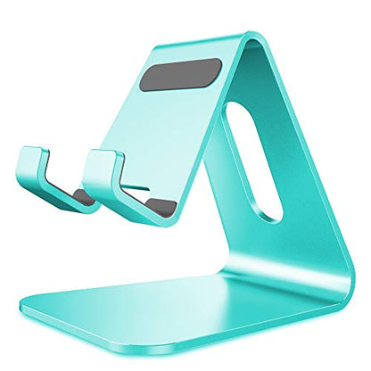 CreaDream Phone Stand Holder, Aluminum Phone Stand for Desk - color: Mint green