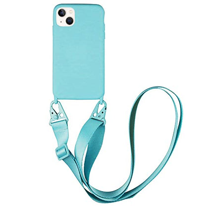 Compatible with iPhone 6/7/8/SE2/SE3,Crossbody Phone Case with Lanyard Cute Soft Silicone Case with Adjustable Shoulder Strap Shockproof Protector Compatible with Women Girls Blue - color: Blue, size: iPhone 6/7/8/SE2/SE3