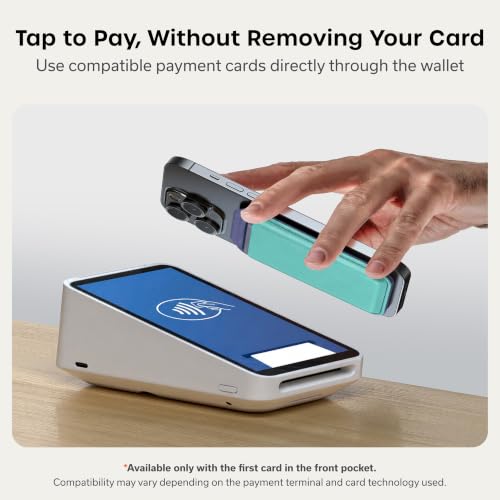 Satechi MagSafe Wallet Stand, Card Holder, NFC Pass-Through - color: Aqua