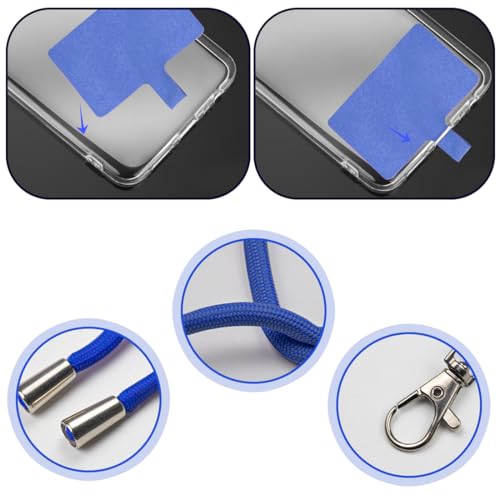 8 Packs Cell Phone Lanyards for Around The Neck,Adjustable Crossbody Phone Strap,Lanyard Phone Holder - color: Blue