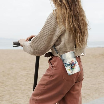 Small Crossbody Bags with Adjustable Shoulder Strap - color: Dragonfly Color