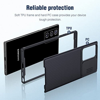 Nillkin Samsung Galaxy Note 20 Ultra Case, Slim Note 20 Ultra Protective Case with Slide Camera Cover Hard PC and TPU Ultra Thin Anti-Scratch Phone Case for Galaxy Note 20 Ultra 5g 6.9'' Black - color: Black, size: Galaxy Note 20 Ultra Camera Protection C