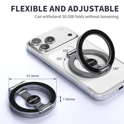 MagSafe Magnetic Phone Ring Grip & Stand for iPhone 17-13 Max/Plus