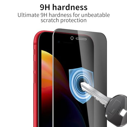3 Pack Privacy Screen Protector for iPhone 7 Plus/8 Plus, 9H Hardness Double Shatterproof Anti-Spy Tempered Glass Film, Easy Installation, Case-Friendly - size: iPhone 7 Plus/8 Plus