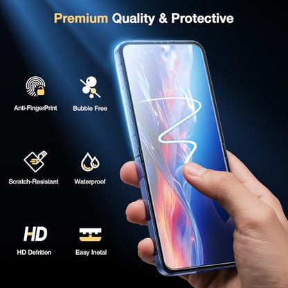 【2+2+2】EGV for Samsung Galaxy Z Flip 7 Screen Protector, [Strengthen Crease Test] Self-Healing Soft TPU Screen Protector for Galaxy Z Flip 7+ Front Tempered Glass + Camera lens Protector,Anti Scratch - size: Galaxy Z Flip 7