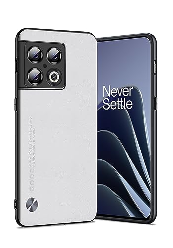 for OnePlus 10 Pro Case 5G, Soft TPU Artificial Leather Back, Extremely Light Ultra-Light Cover, Anti-Fingerprint-Scratch Camera Protection Phone Case for Oneplus 10 Pro (White) - color: White, size: OnePlus 10 Pro