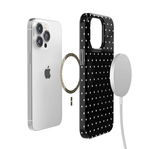 Casely iPhone 14 Pro Case | On the Dot | Black Polka Dot | Compatible with MagSafe | Classic Ultra Slim Design - color: On the Dot | Black Polka Dot, size: Iphone 14 Pro