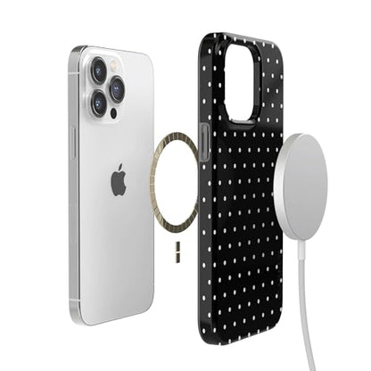 Casely iPhone 14 Pro Case | On the Dot | Black Polka Dot | Compatible with MagSafe | Classic Ultra Slim Design - color: On the Dot | Black Polka Dot, size: Iphone 14 Pro