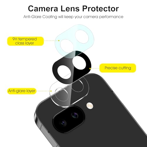 SPARIN Screen Protector for Google Pixel 9A 6.3 Inch, 3+2 Pack - size: Google Pixel 9A