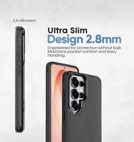 MOTIVE for Samsung Galaxy S26 Ultra Case with Belt Clip and Stand | 6.9" | Case & Holster, MagSafe compatible, built-in Kickstand Horizontal, 360° rotating belt clip, slim low-profile fit - size: s26 Ultra