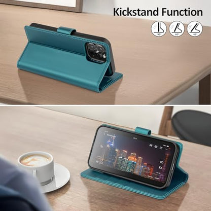 Shieldtop Compatible with MagSafe iPhone 13 Pro Max Wallet Case,Blue Green - color: Blue Green, size: iPhone 13 Pro Max - 6.7"