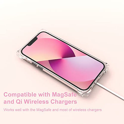 for iPhone 13 Crystal Clear Case with Detachable Adjustable Crossbody Strap, Slim Fit Shockproof Protective Phone Case with Anti-Lost Shoulder Neck Lanyard for Girls and Women - size: iPhone 13