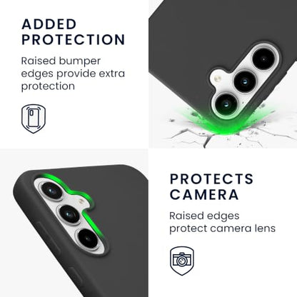 kwmobile Case Compatible with Samsung Galaxy A55 5G Case - Soft Slim Protective TPU Silicone Cover - Dark Grey - color: dark grey, size: Galaxy A55 5G