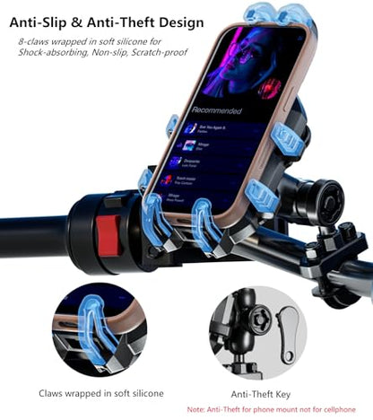 Kewig Motorcycle Phone Mount with Vibration Dampener