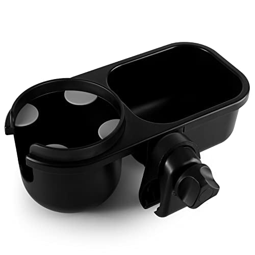 Accmor Stroller Cup Holder, Drinks Holder Bike Walker Wheelchair - color: Tray-Black