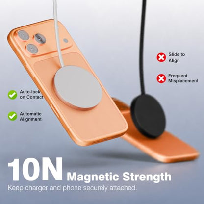 3 Pack Magnetic Wireless Charging Pad Fast Wireless Charger for Apple - color: White*3