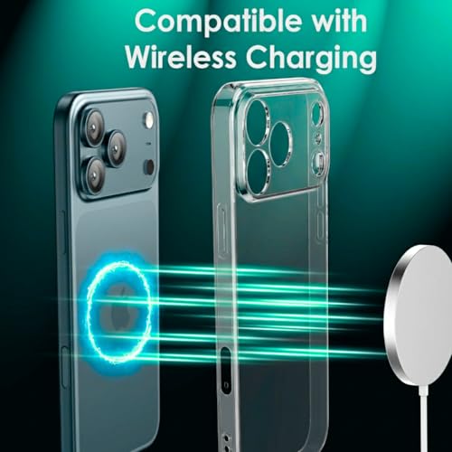 Transparent TPU Phone Case Compatible for iPhone 17 / iPhone 17 Pro, Slim Clear Cover with Anti-Yellowing Material and Raised Camera Bezel (iPhone 17)