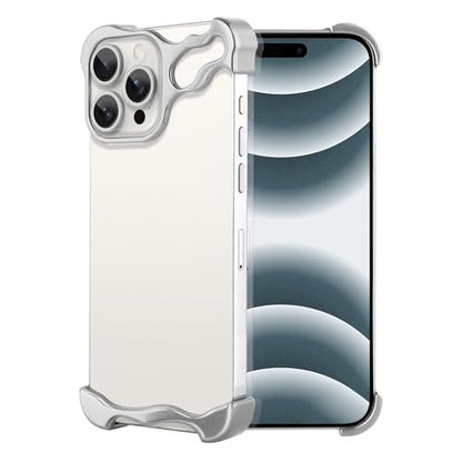 Frameless Phone Case Crafted for iPhone 16 Pro Silver - color: Aluminum Silver, size: iPhone 16 Pro