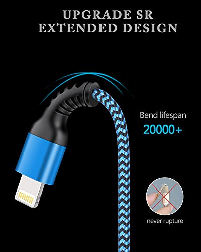 iPhone Charger Cable 6FT MFi Certified USB to Lightning Fast Charging Cable - size: 6FT