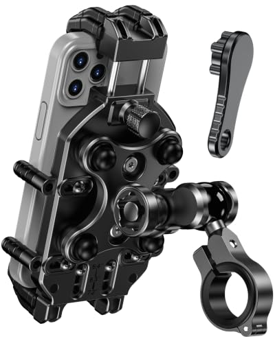 BRCOVAN Anti-Theft Motorcycle Phone Mount Holder with Vibration Dampener
