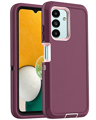 AICase for Galaxy A13 5G Case, Heavy Duty Drop Protection Full Body Rugged Shockproof/Dust Proof Layer Military Protective Tough Durable Phone Cover for Samsung Galaxy A13 5G Burgundy - color: Burgundy