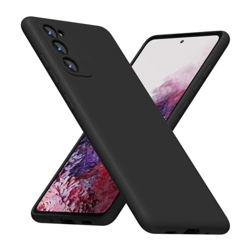 LoeoeL for Samsung Galaxy S20 FE Phone Case Silicone, Minimalist Ultra Thin Slim Soft Rubber Gel Solid Color Matte TPU Cute Case for Women Men, Girly Plain Aesthetic Design & Camera Cover, Black - color: Black, size: S20 FE