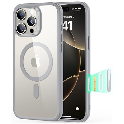 ESR for iPhone 16 Pro Max Case, Camera Control Cover, Compatible with MagSafe, Shockproof Military-Grade Protection, Magnetic Phone Case for iPhone 16 Pro Max, Classic Hybrid Case, Clear Grey - color: Clear Grey, size: iPhone 16 Pro Max 6.9 inch