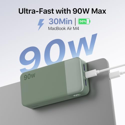 NOBIS Portable Charger 20000mAh 90W Laptop Power Bank - color: Green