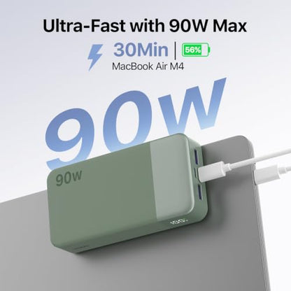 NOBIS Portable Charger 20000mAh 90W Laptop Power Bank - color: Green