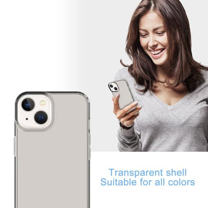 Phone Case for iPhone 14 Clear, [Crystal Clear][Non-Yellowing] Slim Shockproof Reinforced Drop Protective Flexible TPU Back Cover Phone Case for iPhone 14 Protective Case(Black) - color: Black