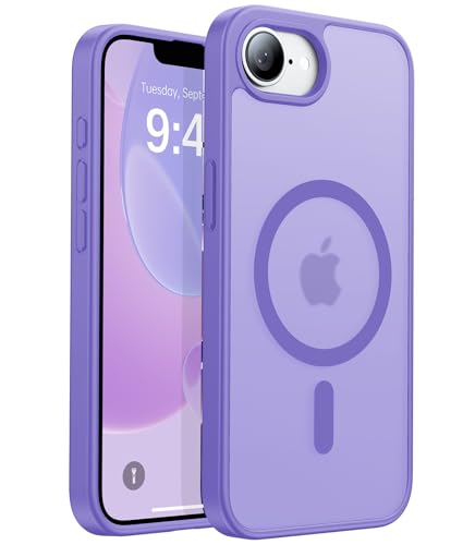 Eastinbox Magnetic iPhone 17e & 16e Case, Matte Case, Lightpurple | Shockproof, Compatible with MagSafe, Military-Grade Protection, Anti-Yellowing, Phone Case for iPhone 17 e/16 e 6.1" - color: Light Purple