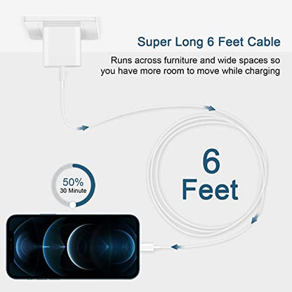 CXX iPhone 14/13/12 Charger 20W Fast Charging [MFi Certified] - color: White, size: 6FT