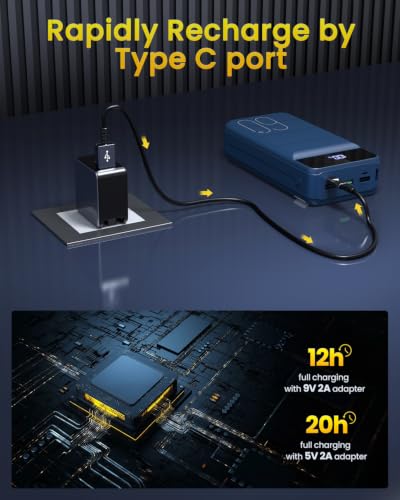 Portable Charger Power Bank 60000mAh, Battery Bank, Portable Phone Charger - color: Blue